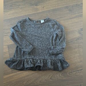 Girls' Old Navy Gray Ruffle Sweater, Size 3T